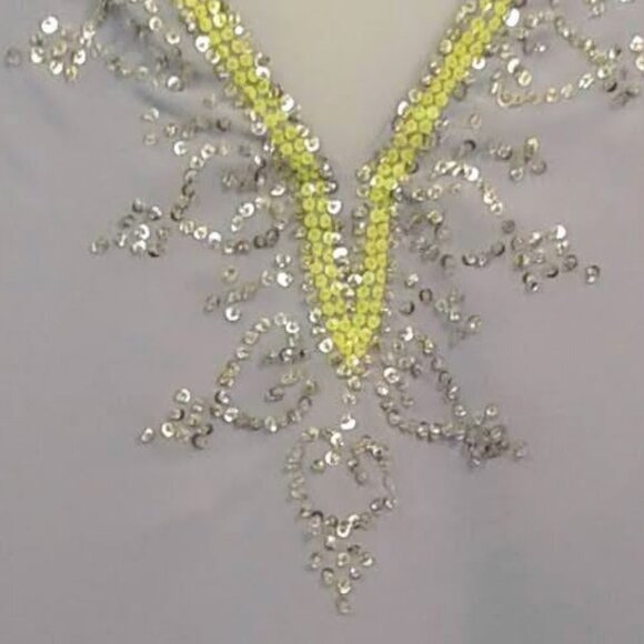 Daisy Fuentes Beaded Longsleeve Light Blue Top XL-XXL - Picture 7 of 16